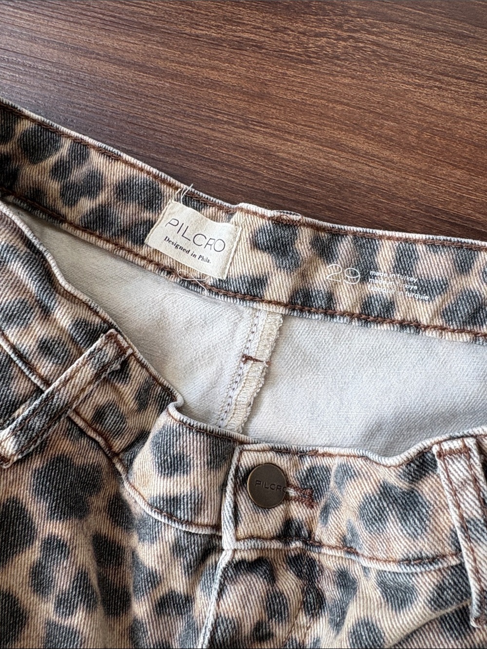 Pilcro Leopard Print Wide-Leg Pants - Picture 4 of 4